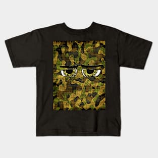 Camo Eyes - Camouflage Design Kids T-Shirt